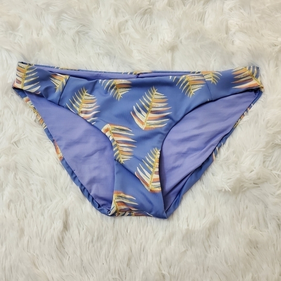 Patagoni Sunamee Bikini Bottom Small Purple Resortwear Swimsuit‎ Palms NWT - Picture 1 of 7